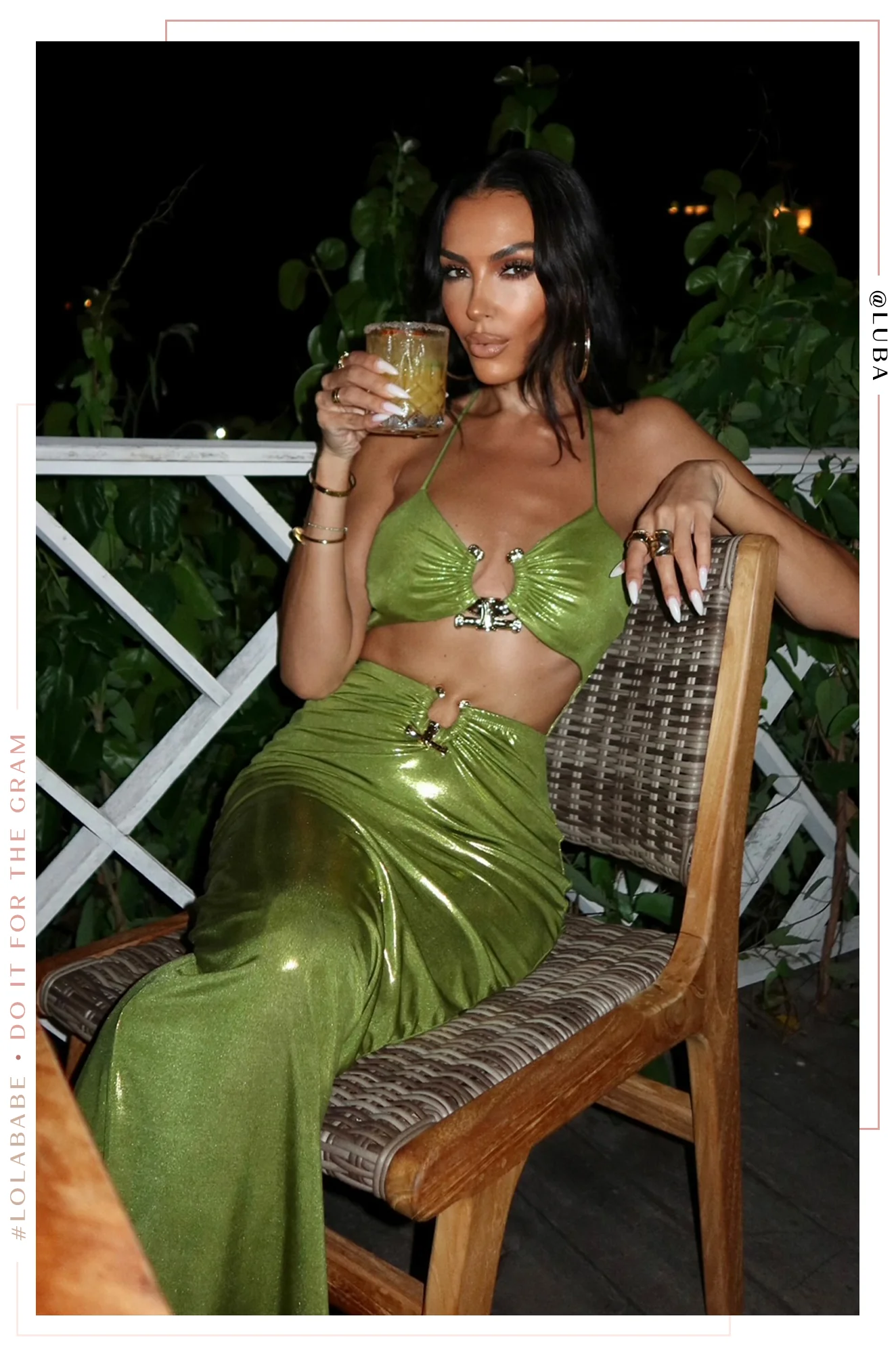 Syani Metallic Maxi Dress - Green - Image 4