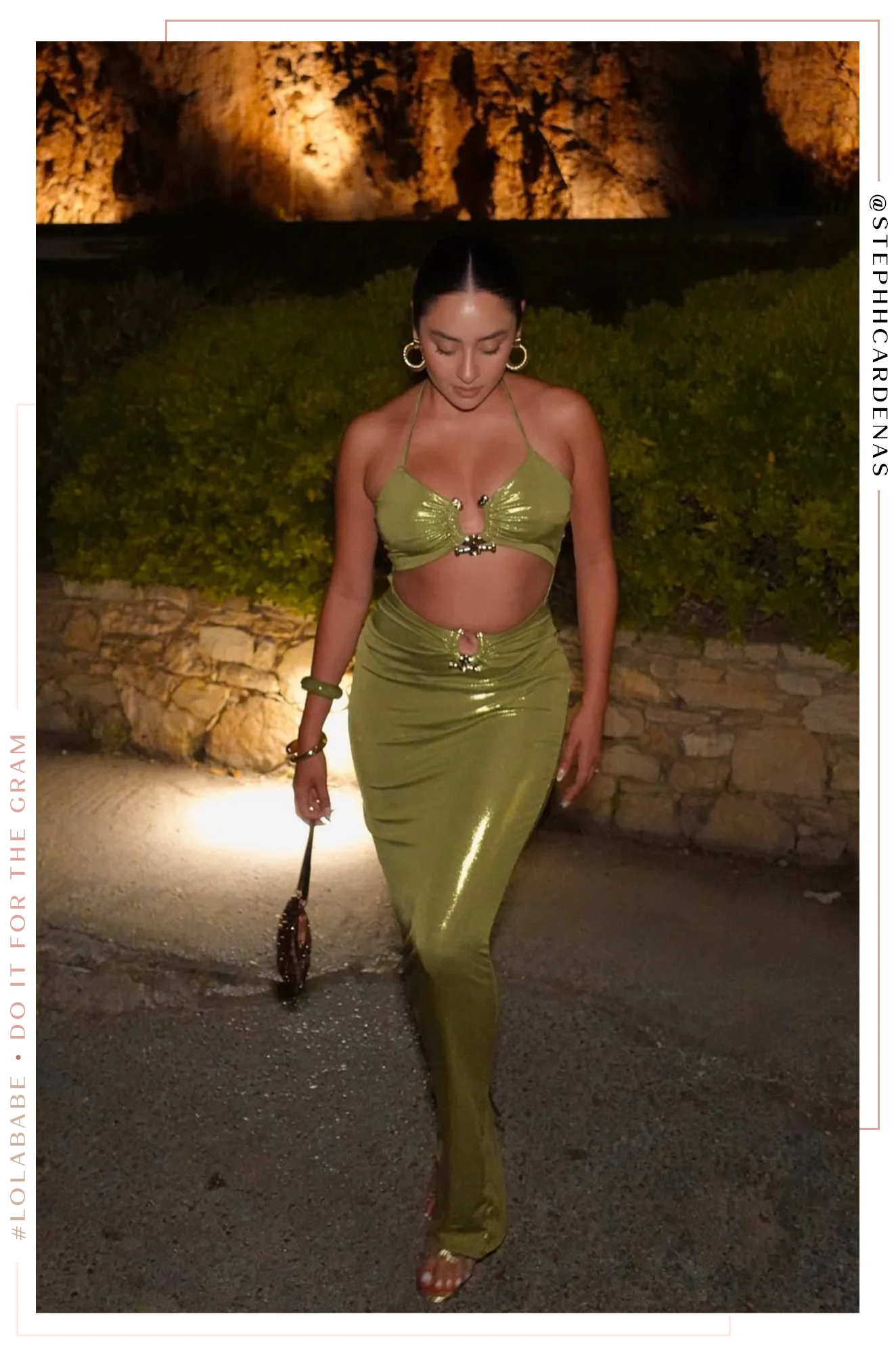 Syani Metallic Maxi Dress - Green - Image 5