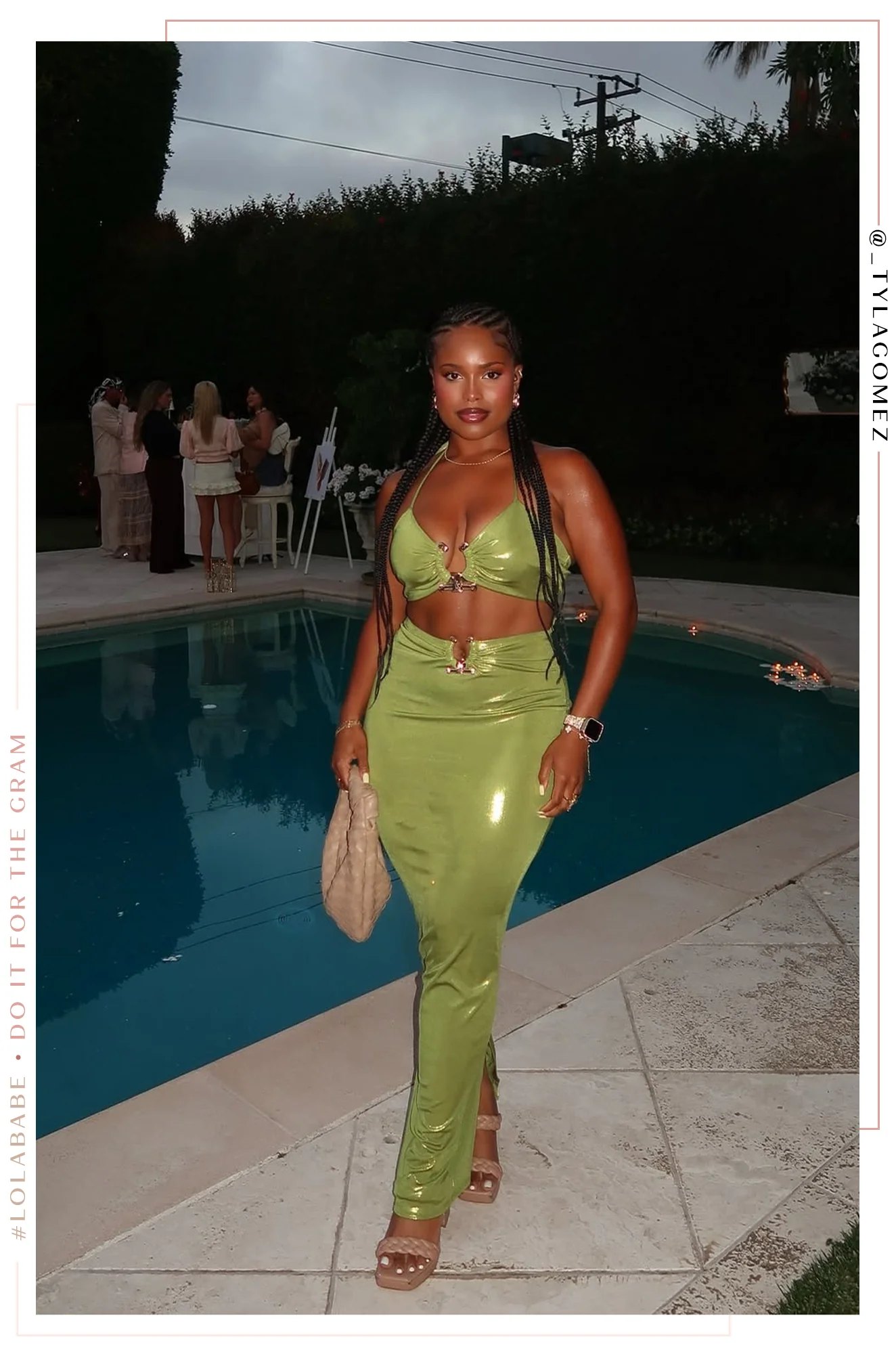 Syani Metallic Maxi Dress - Green - Image 7