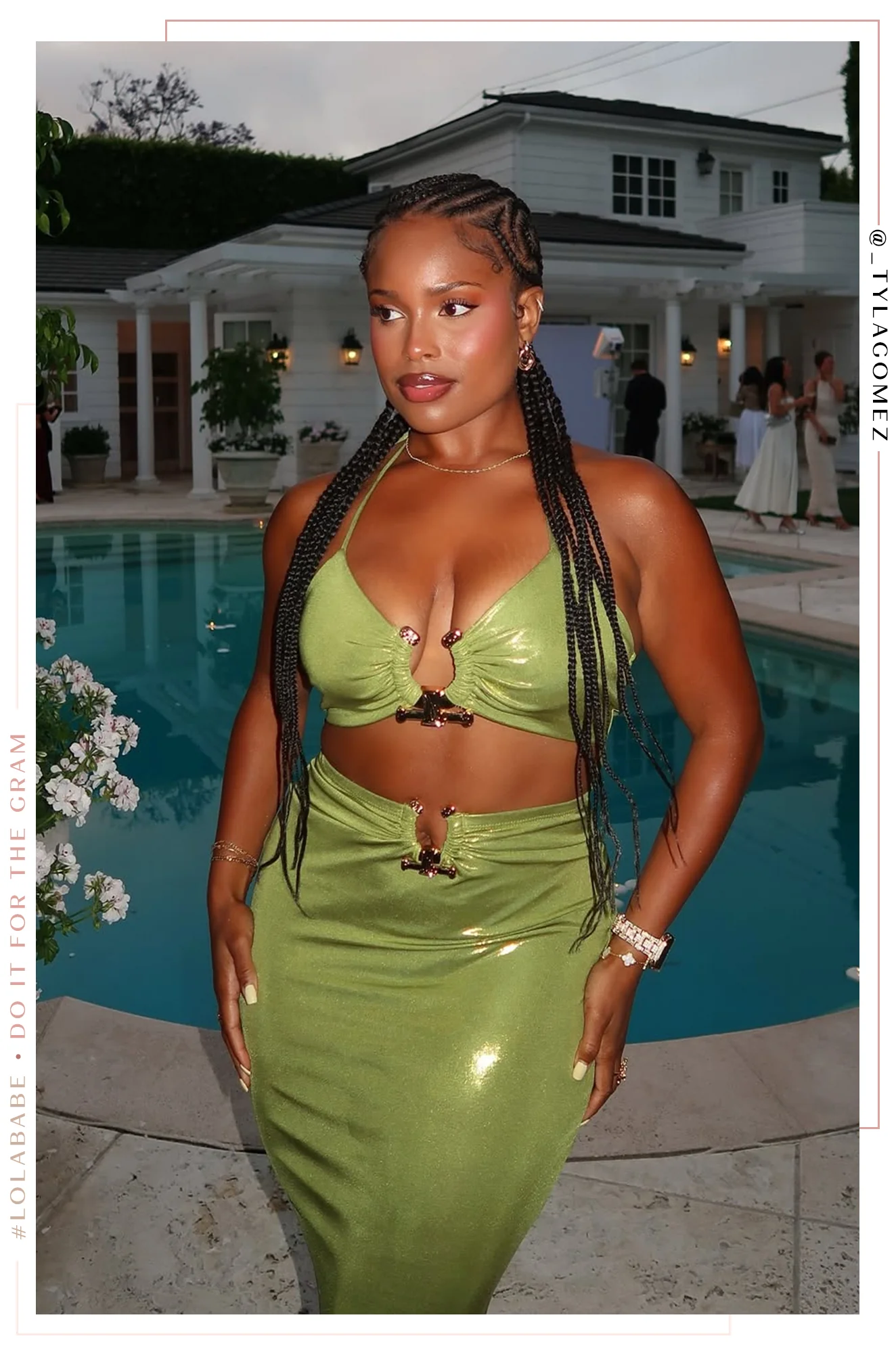 Syani Metallic Maxi Dress - Green - Image 8