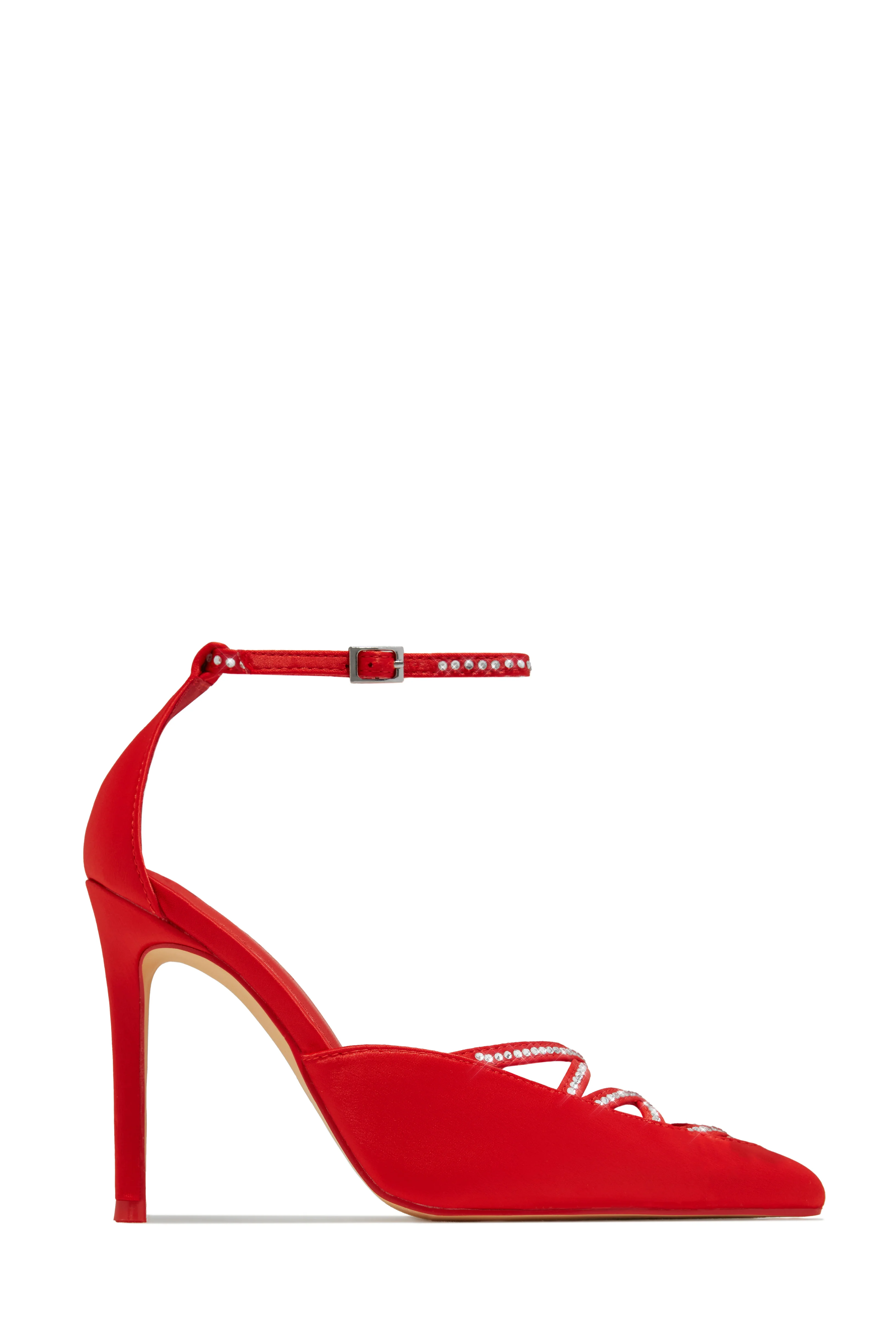 Tanalee Embellished High Heel Pumps - Red - Image 8