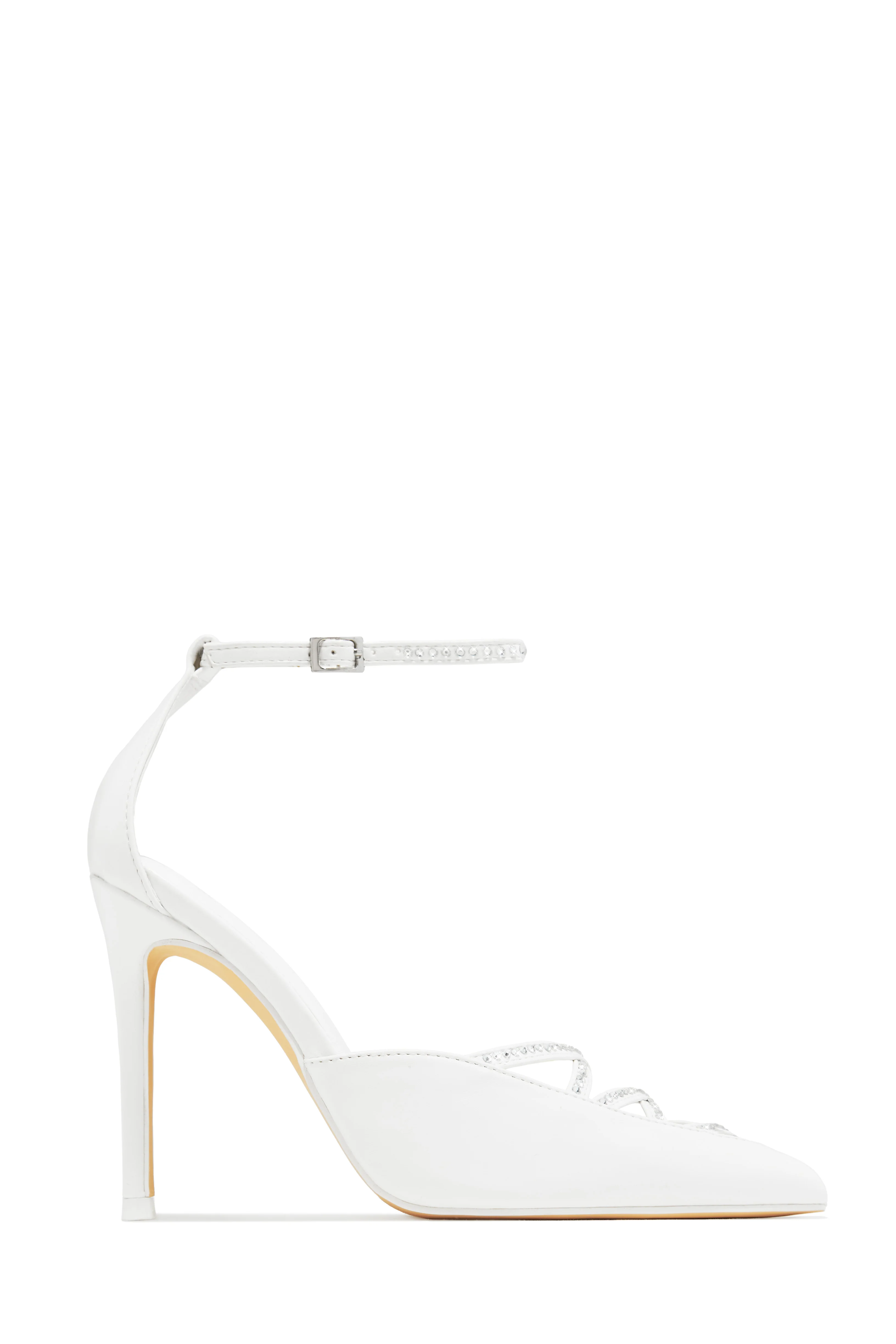 Tanalee Embellished High Heel Pumps - White - Image 9