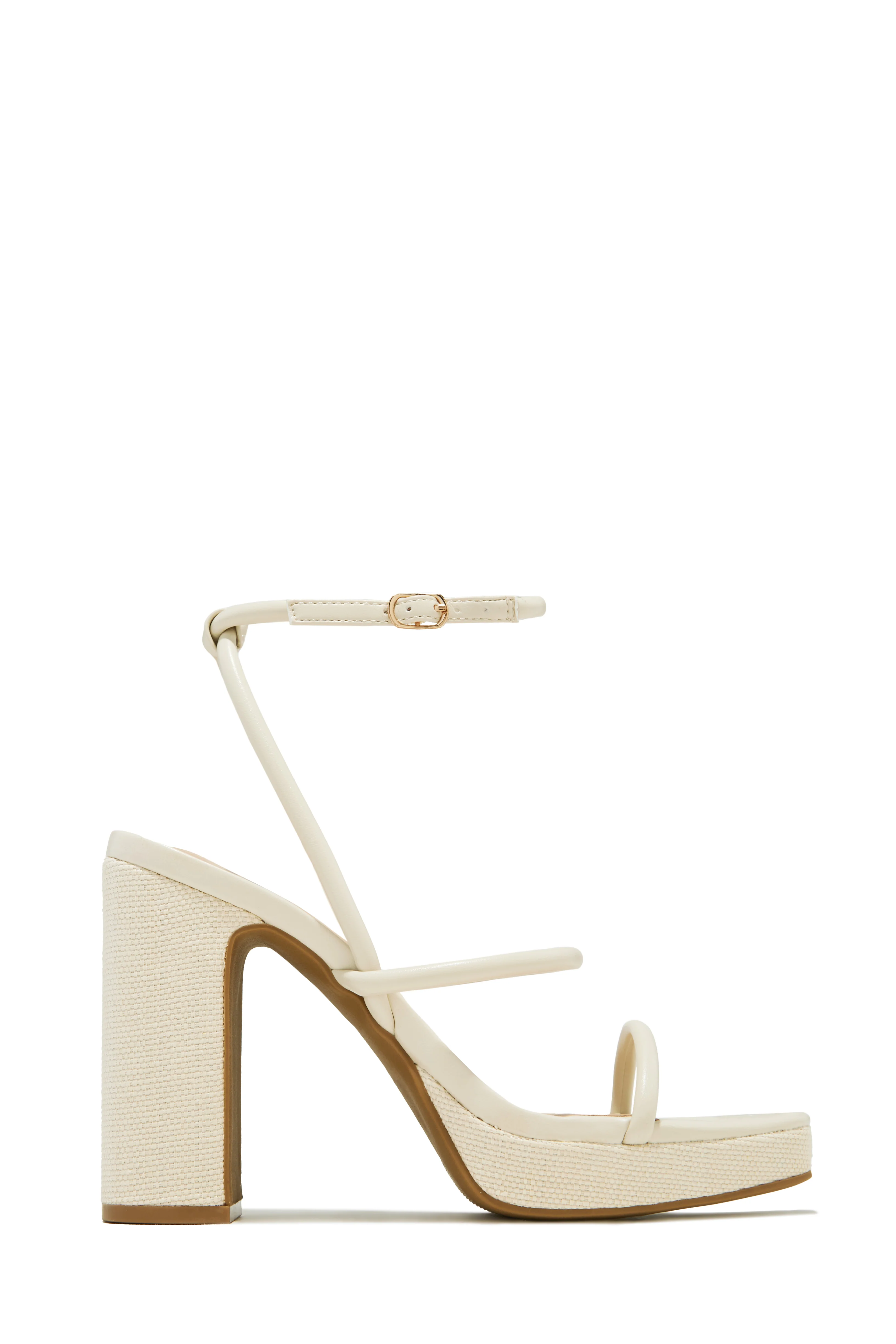 Thalia Platform Block Heels - Bone - Image 5