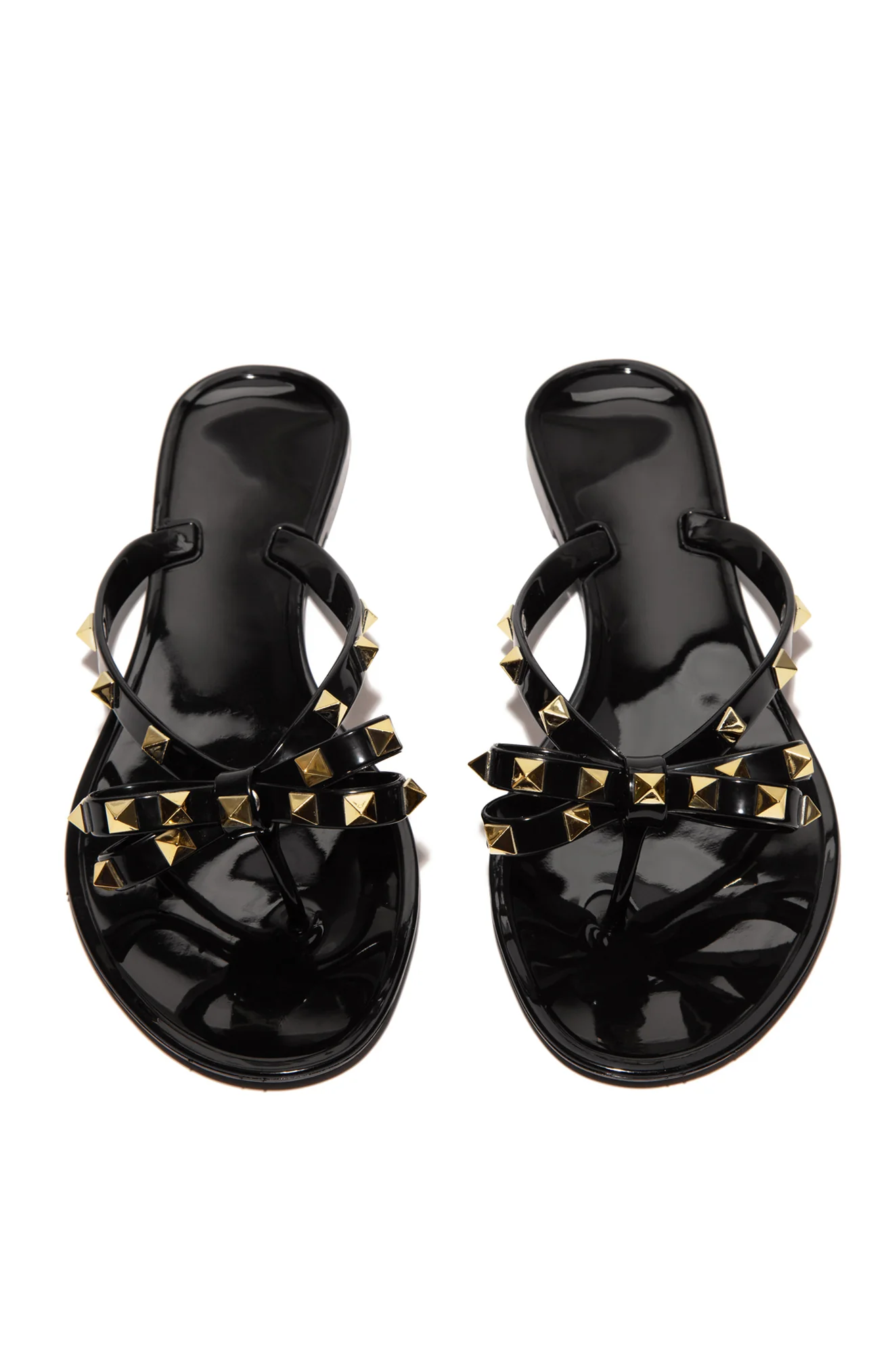 The Posh Life Jelly Slip On Sandals - Black - Image 4