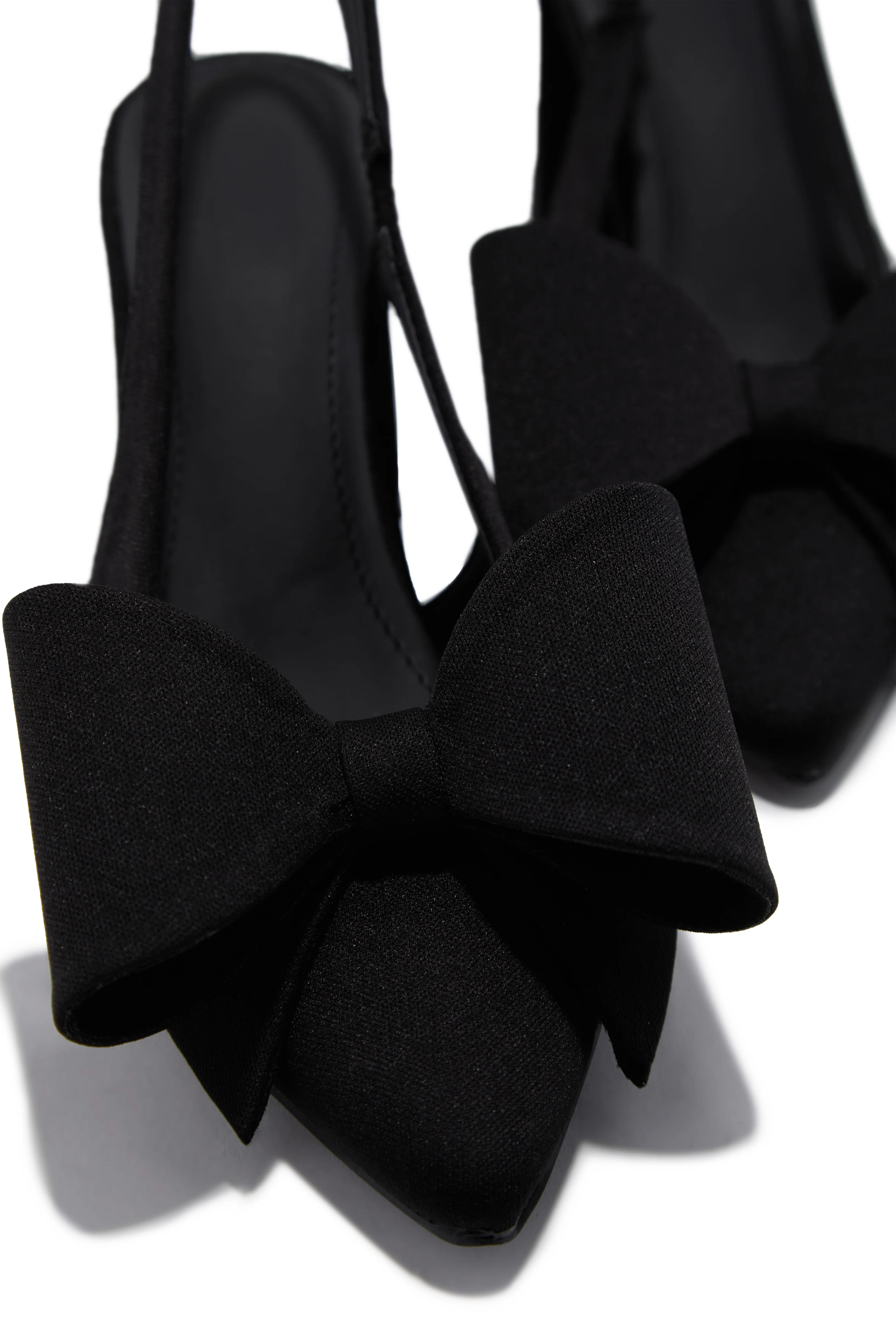 Tiffany Slingback Bow Pumps - Black - Image 3