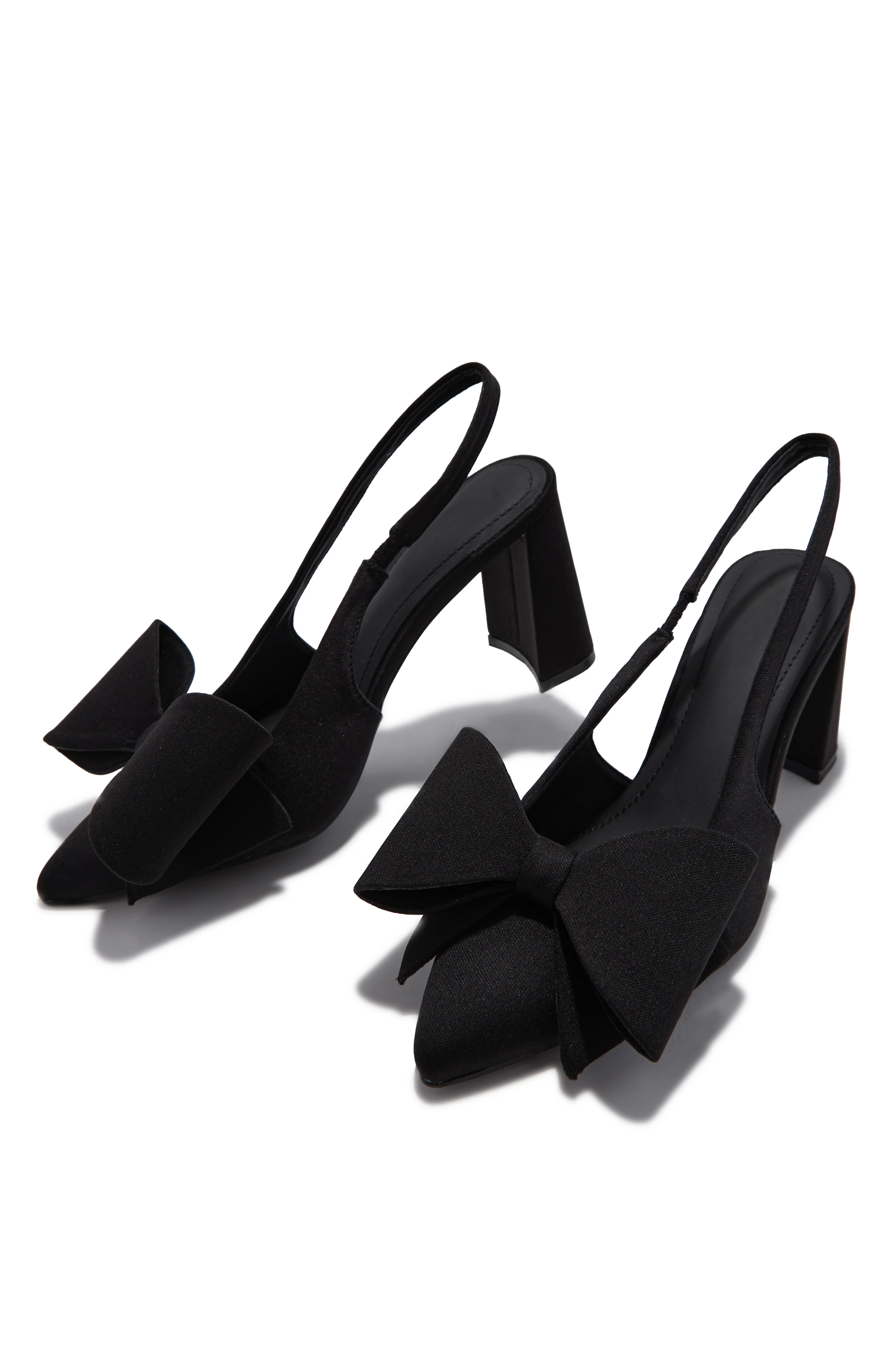 Tiffany Slingback Bow Pumps - Black - Image 4