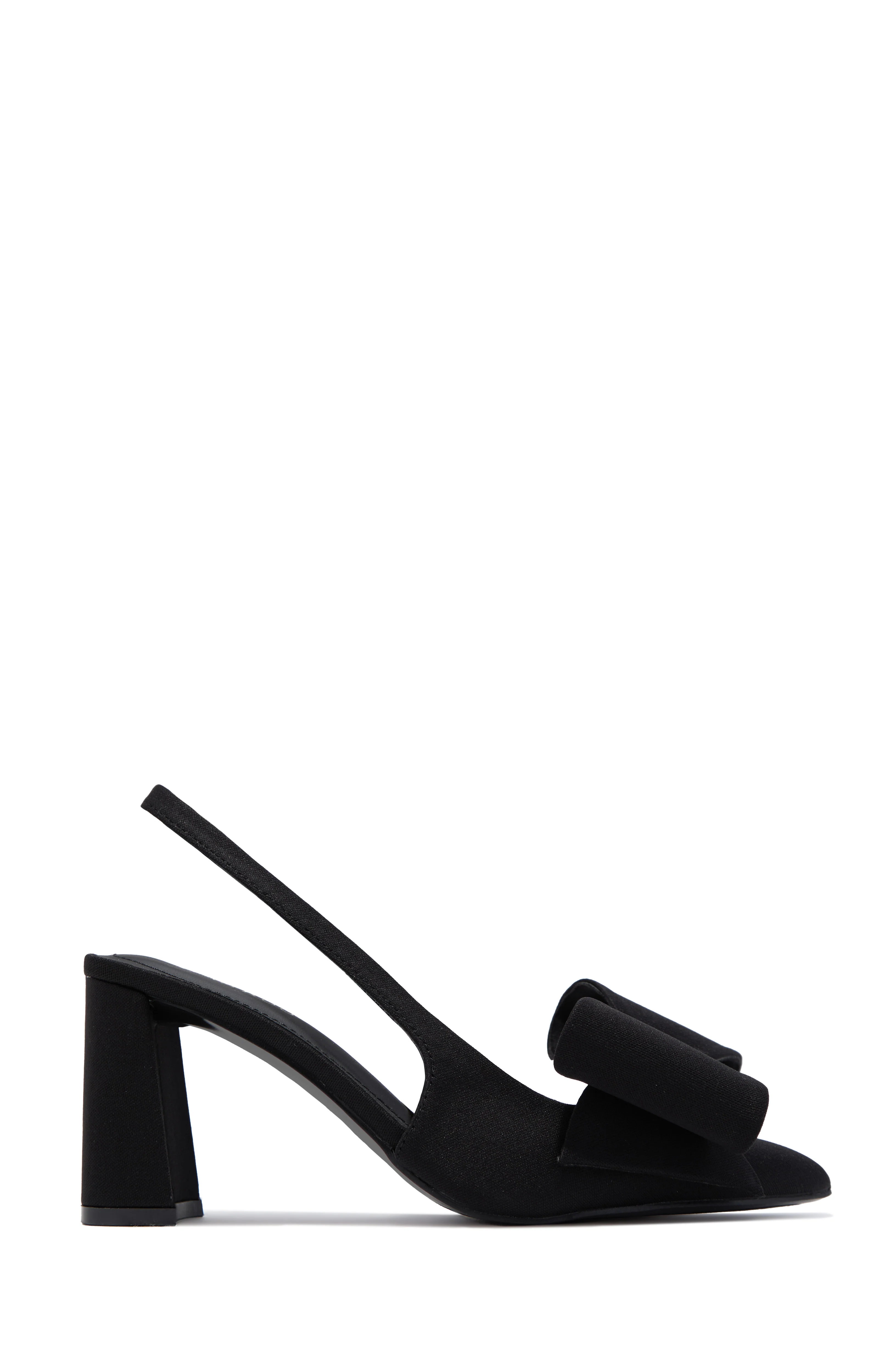 Tiffany Slingback Bow Pumps - Black - Image 5