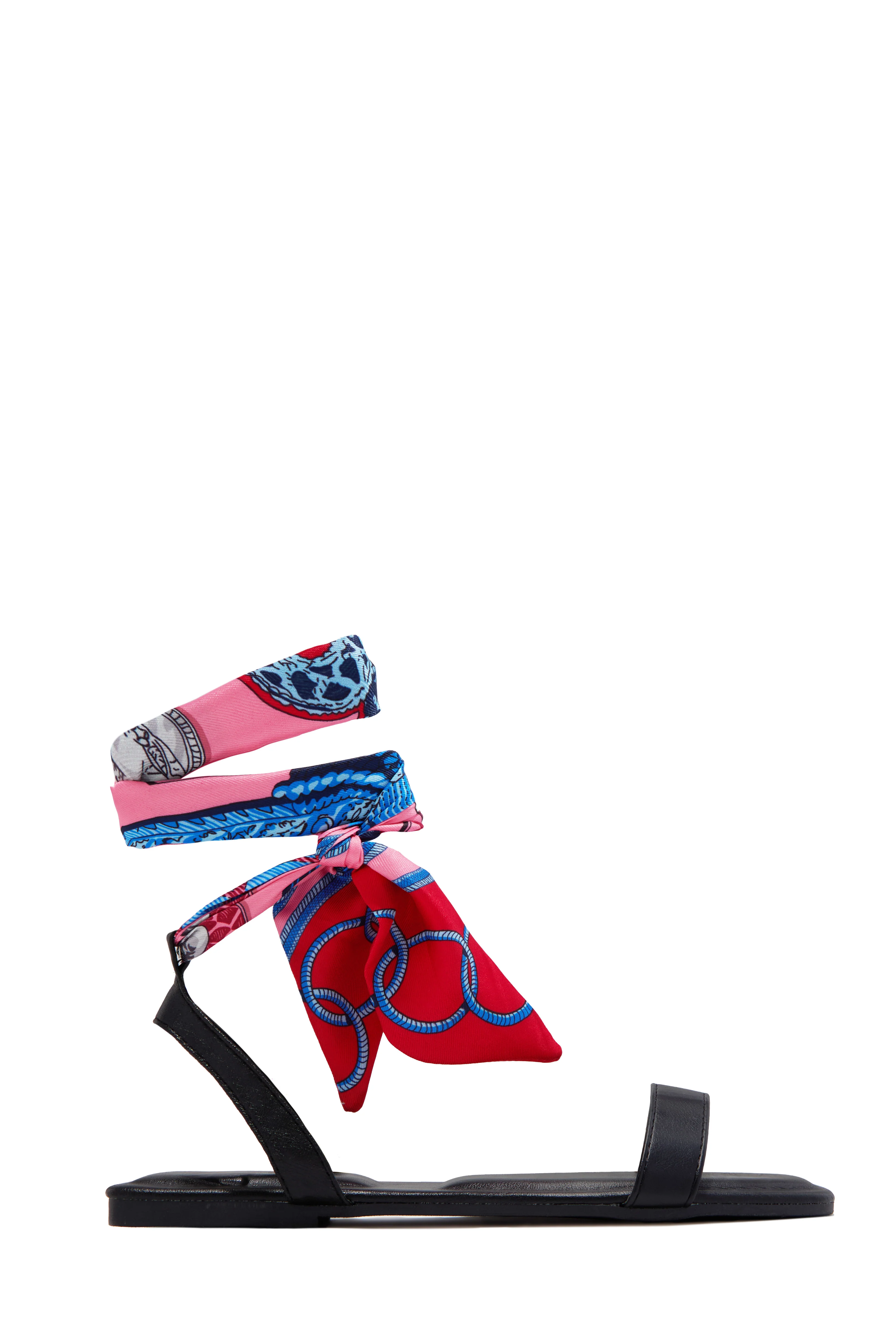 Tropicana Lace Up Sandals - Black - Image 5