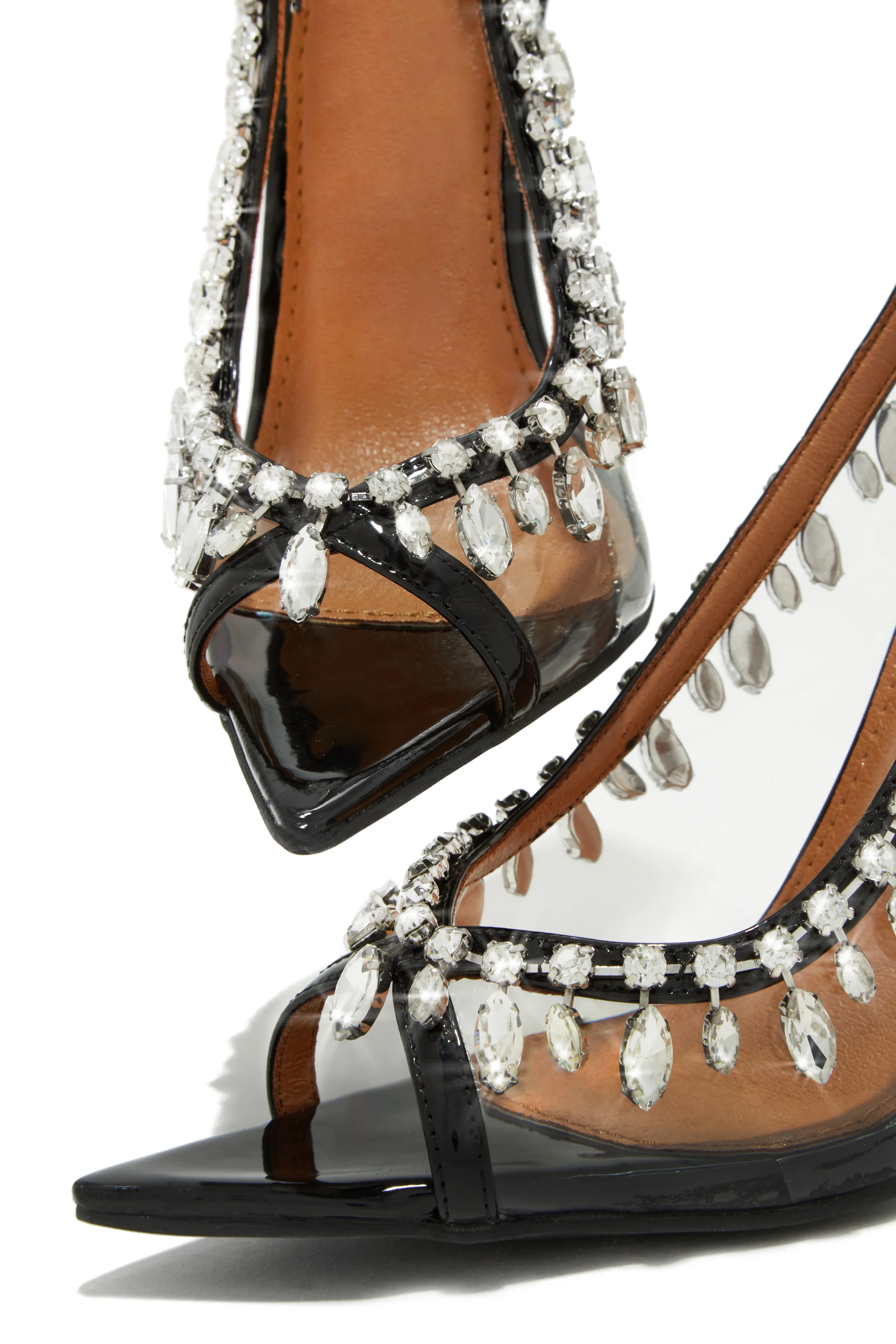 Under The Stars Embellished Slingback Pumps - Black - Image 5
