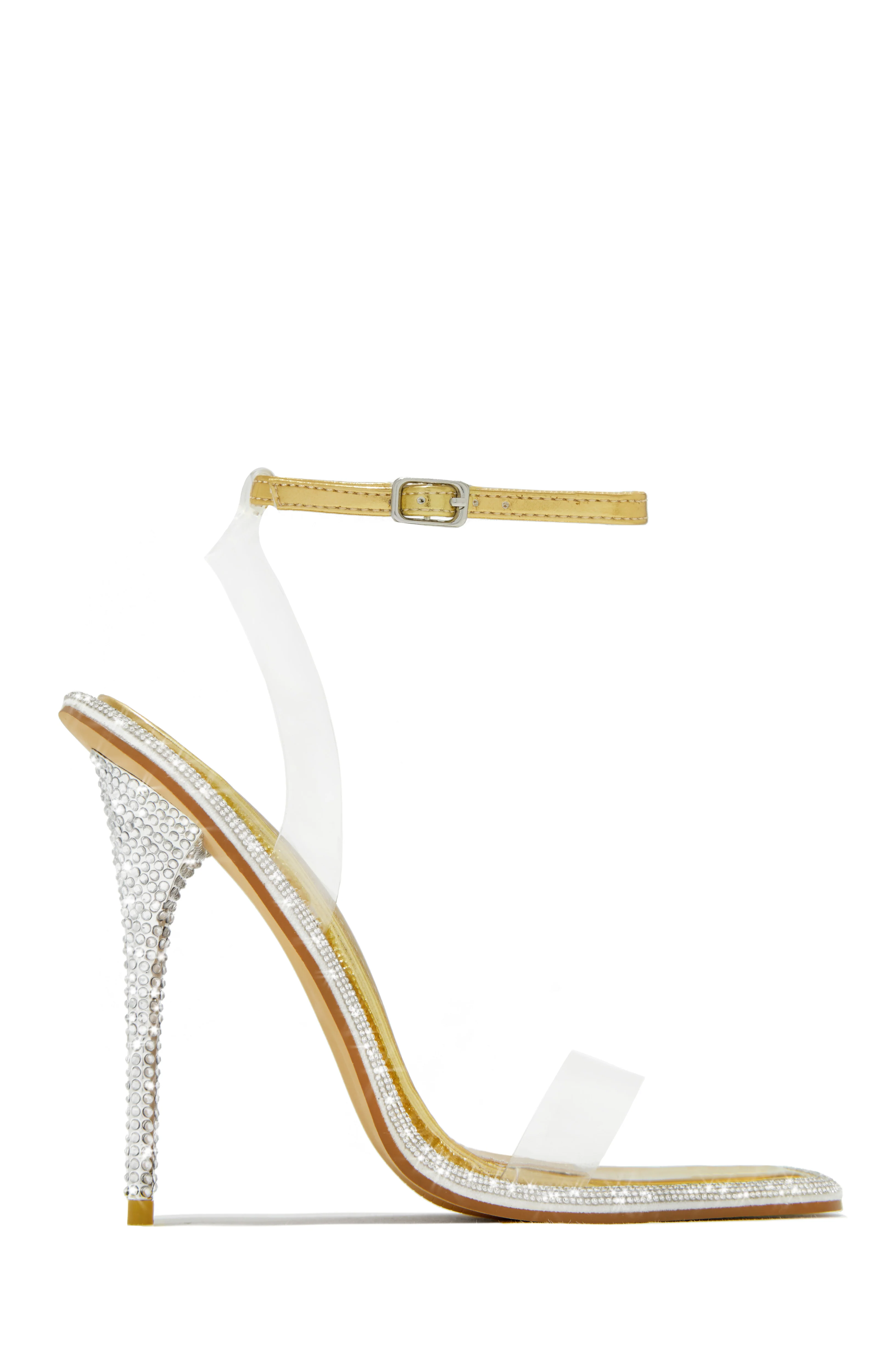 Unforgettable Nights Embellished High Heels - Gold - Image 3