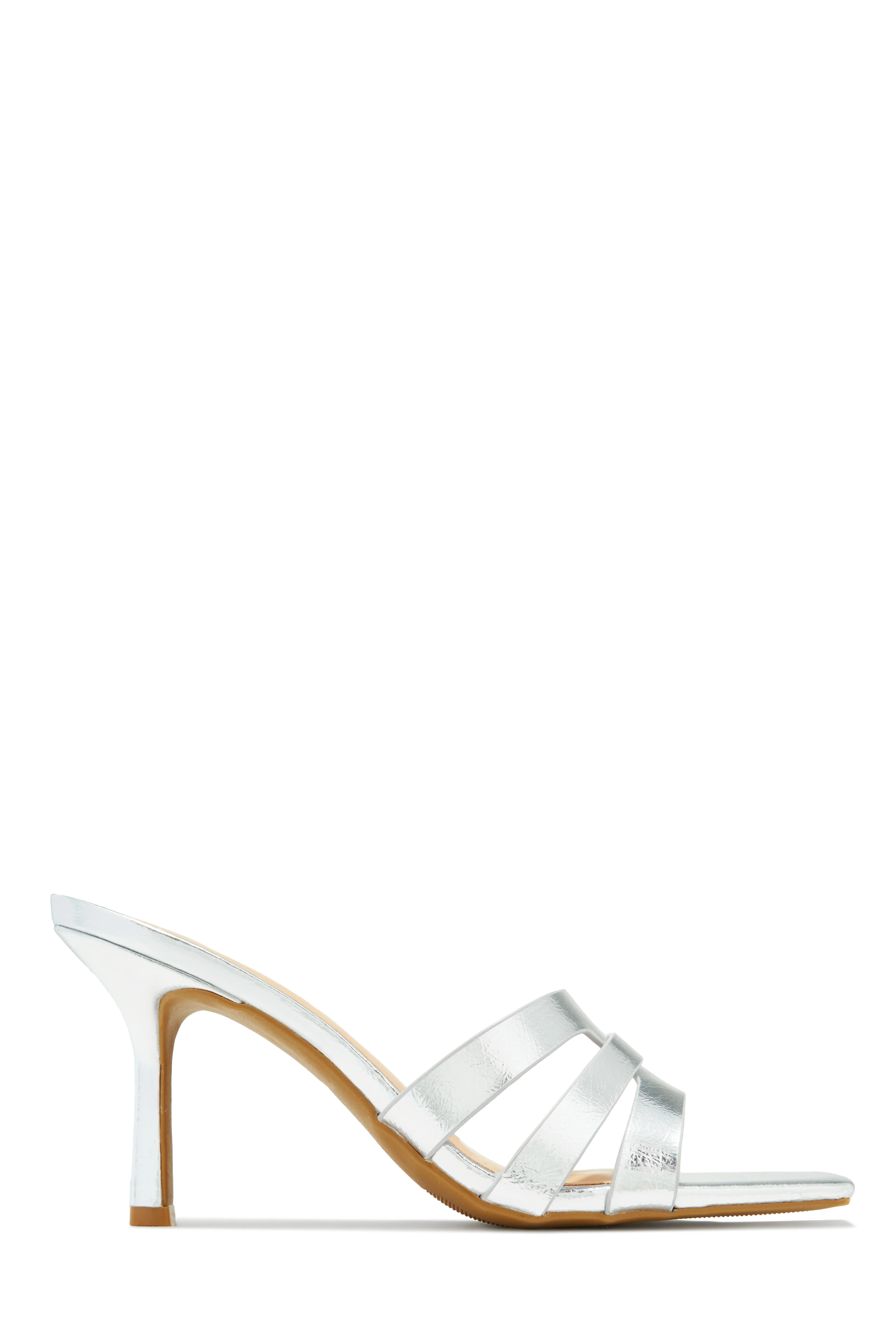 Valdis Mid Heel Mules - Silver - Image 5