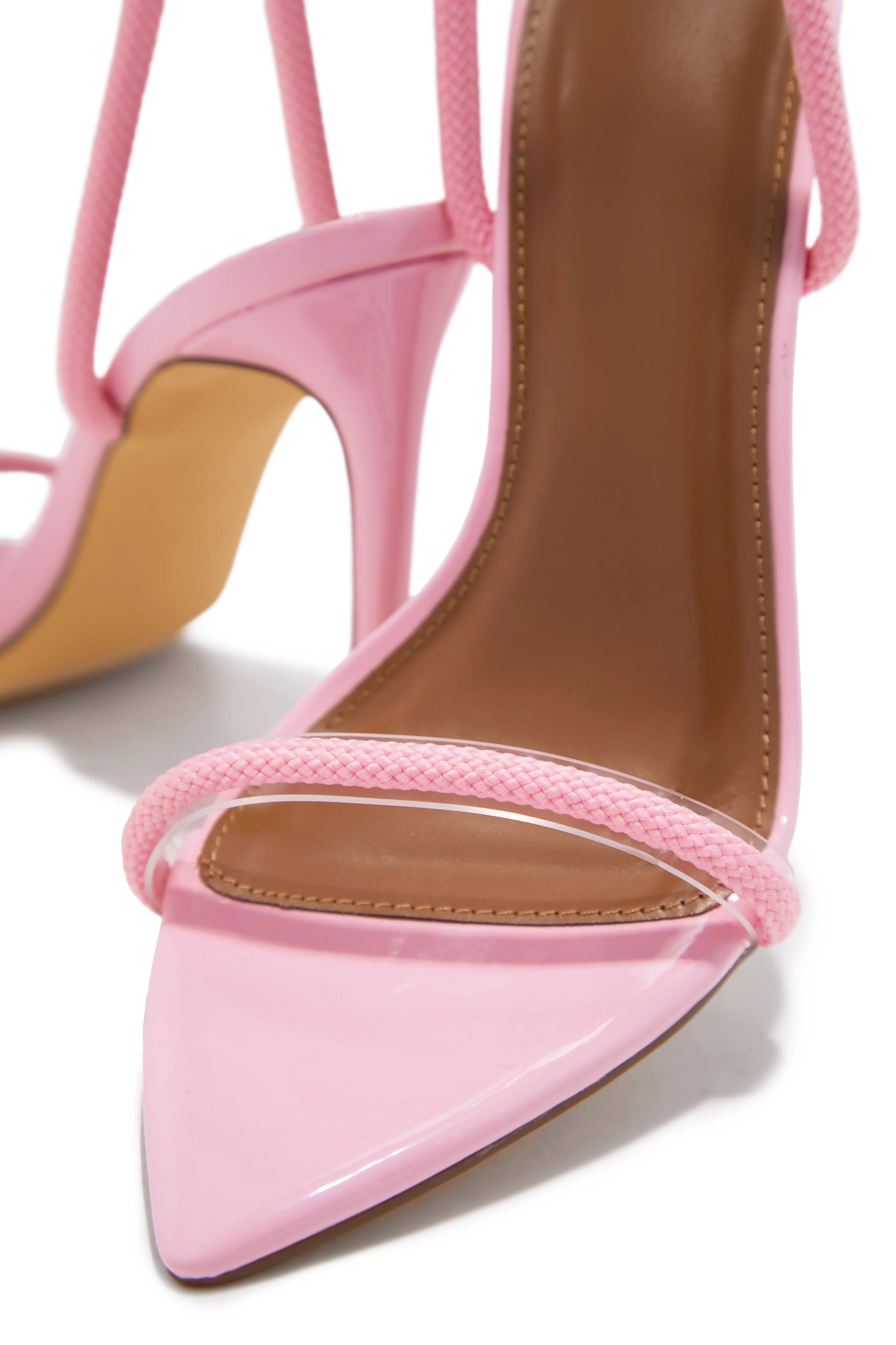 Valeria Lace Up High Heels - Pink - Image 3
