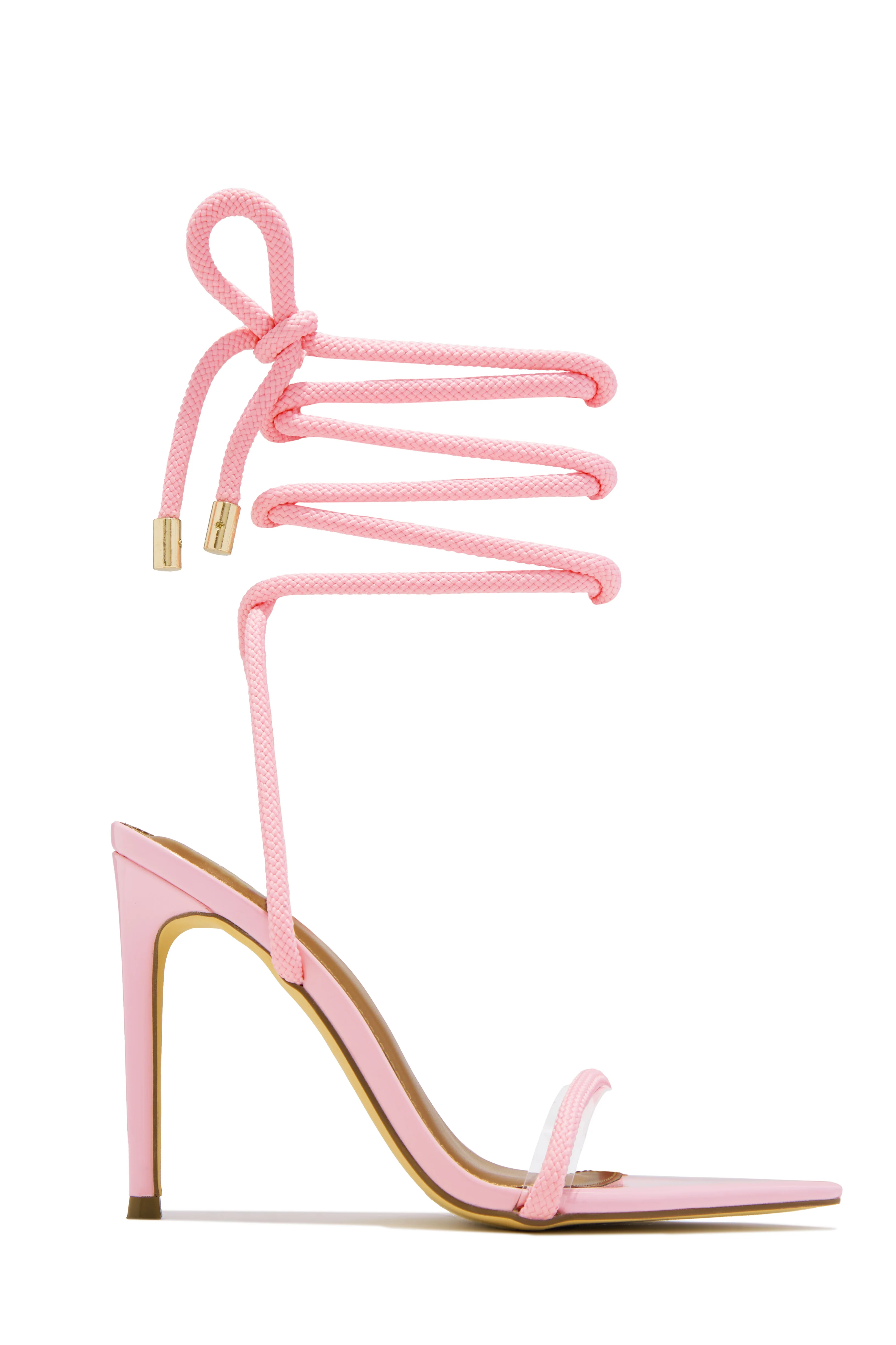 Valeria Lace Up High Heels - Pink - Image 4