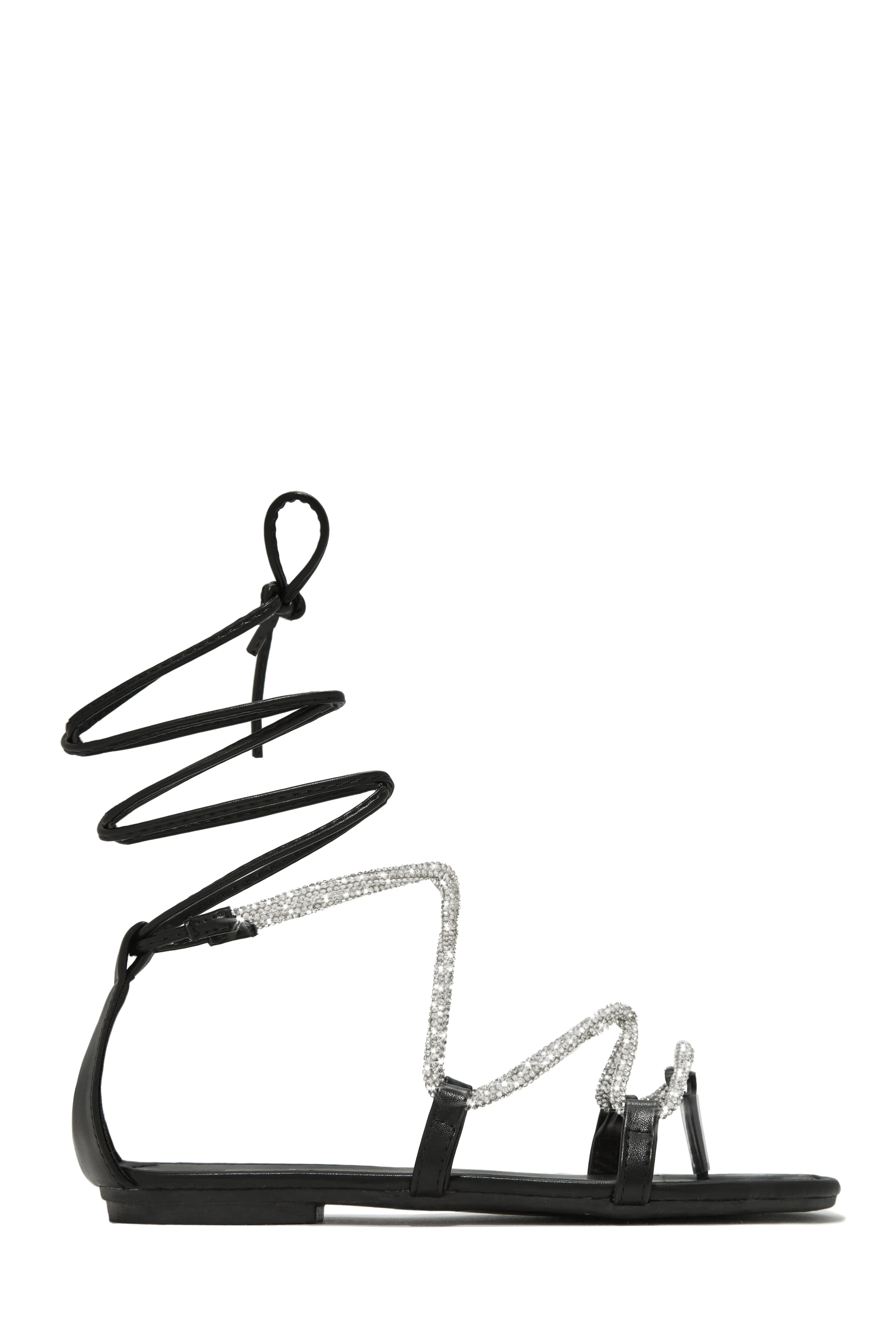 Vegas Weekend Embellished Lace Up Sandals - Multi - Image 5