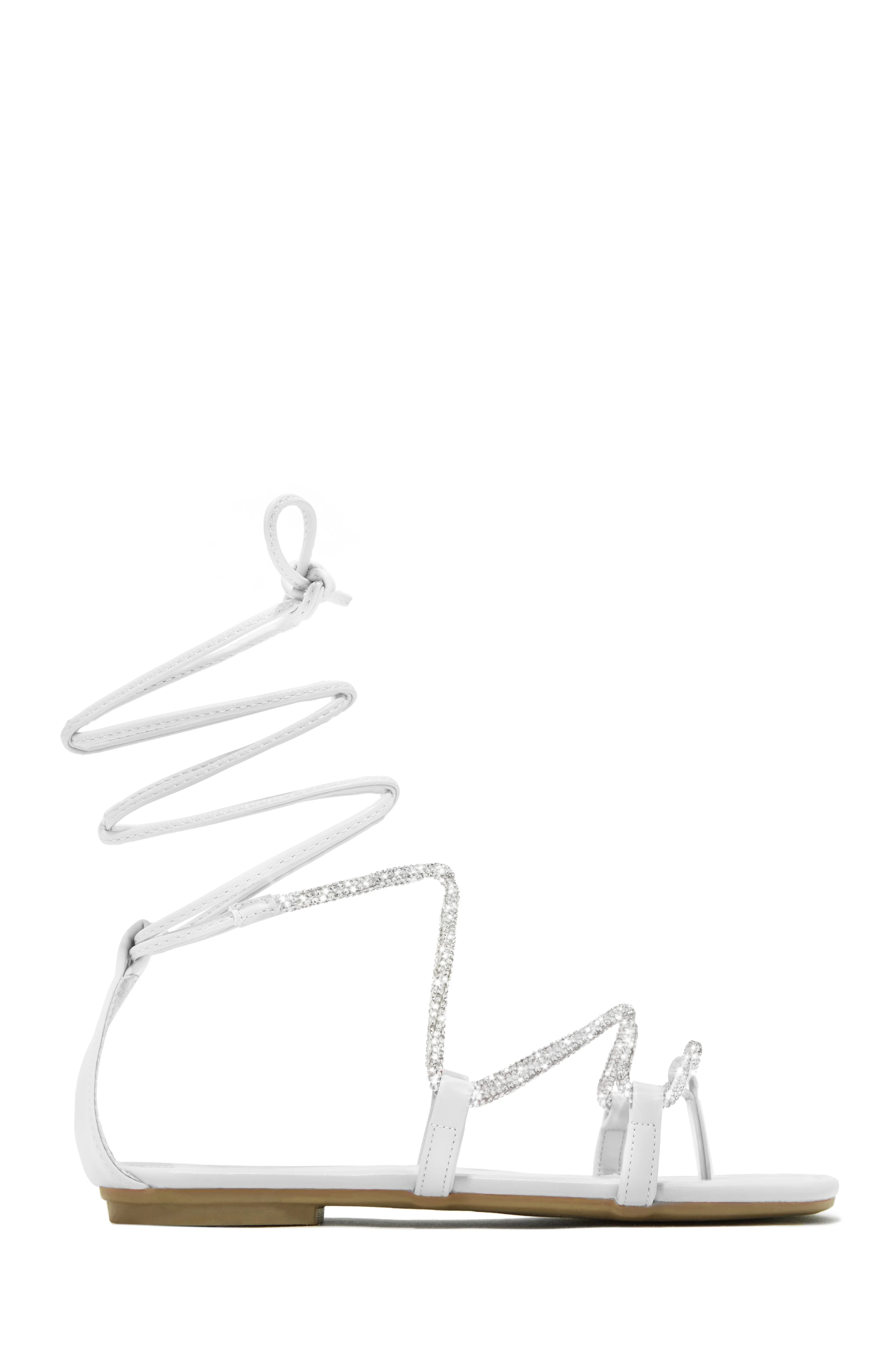 Vegas Weekend Embellished Lace Up Sandals - Multi - Image 9