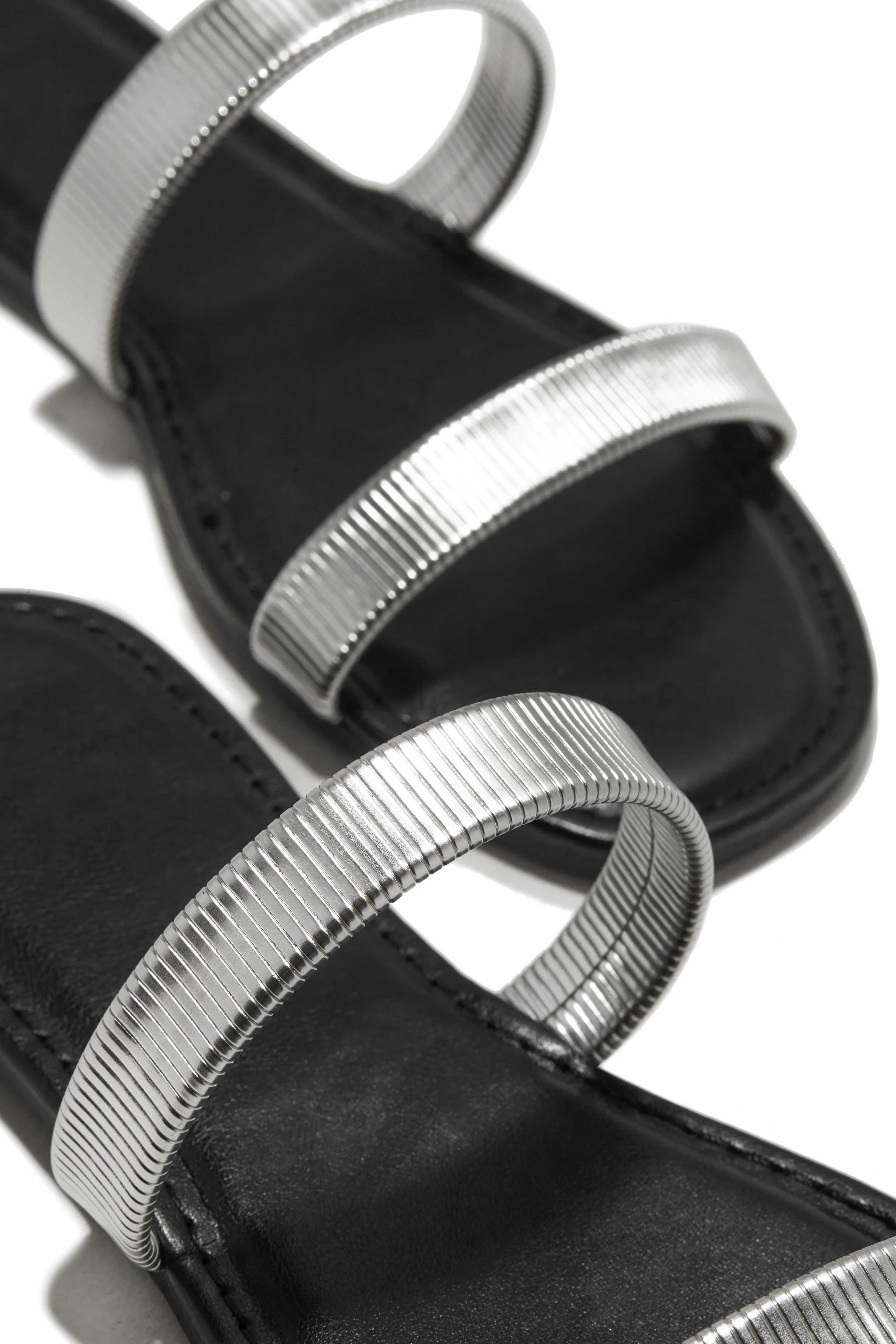 Villa Bonita Slip On Sandals - Black Silver - Image 3