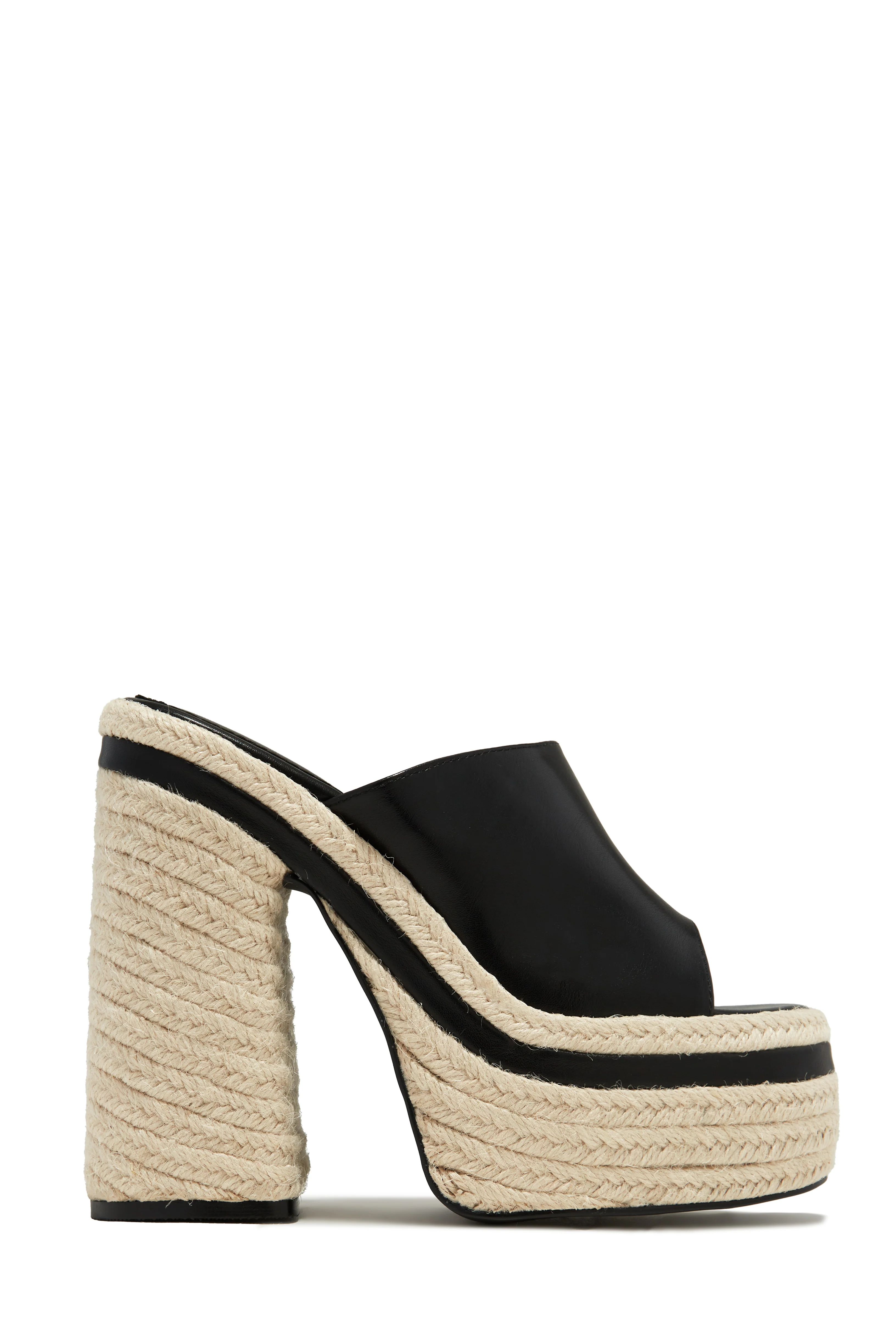 Weekend Attire Platform Block Heel Mules - White - Image 8