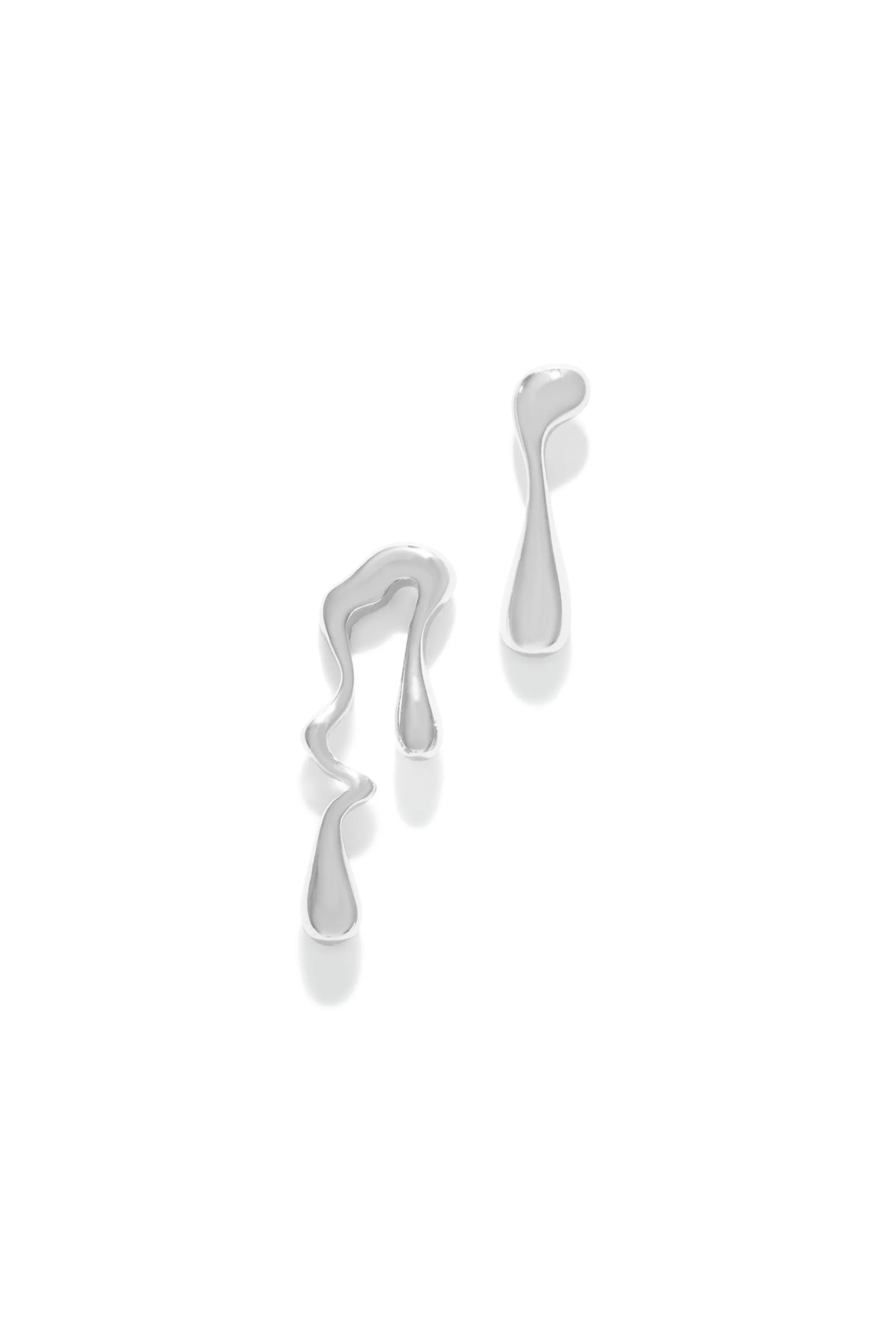 Zeyna Abstract Earring - Silver - Image 2